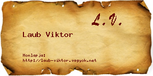 Laub Viktor névjegykártya