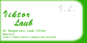 viktor laub business card